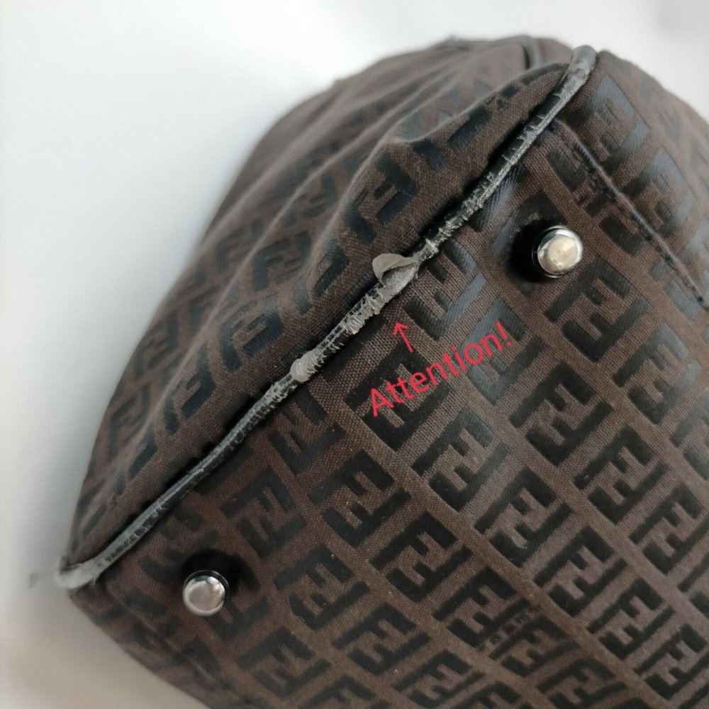 Fendi Shoulder Bag Brown Canvas TRAVEL BAG  DIAPER BAG - Picture 7 of 16